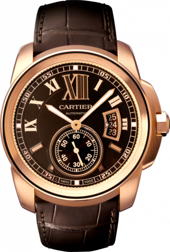 Cartier Calibre de Cartier 42 Pink Gold / Chocolate W7100007 Cartier Calibre de Cartier 42 Pink Gold / Chocolate W7100007