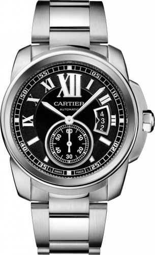 Cartier Calibre de Cartier 42 Stainless Steel / Black / Bracelet W7100016