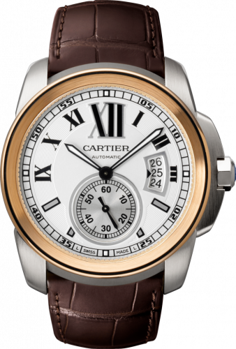 Cartier Calibre de Cartier 42 Stainless Steel / Pink Gold / Silver W7100039 Cartier Calibre de Cartier 42 Stainless Steel / Pink Gold / Silver W7100039