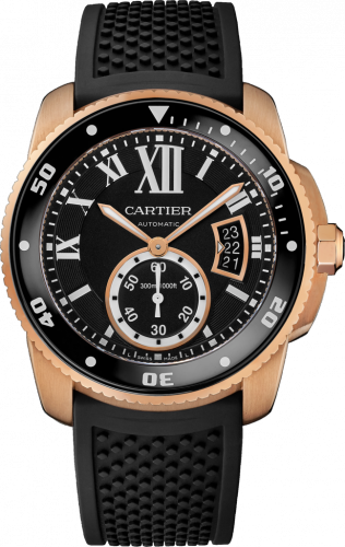 Cartier Calibre de Cartier Diver Pink Gold / Black W7100052