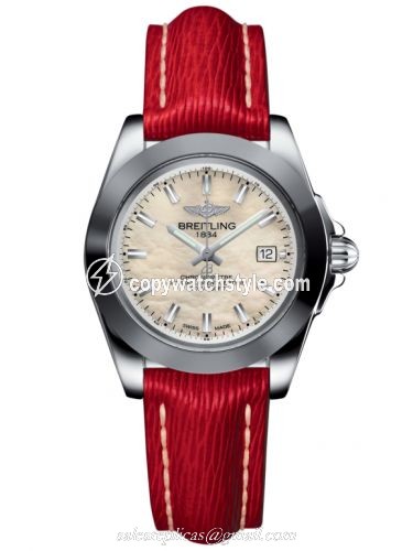 Breitling Galactic 32 Sleek Edition Stainless Steel / Pearl / Sahara W7133012/A800/209X/A14BA.1 Breitling Galactic 32 Sleek Edition Stainless Steel / Pearl / Sahara W7133012/A800/209X/A14BA.1