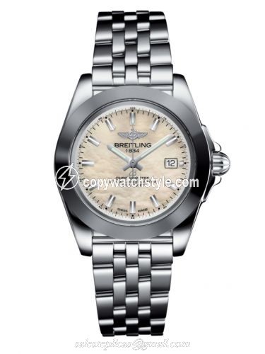 Breitling Galactic 32 Sleek Edition Stainless Steel / Pearl / Bracelet W71330121A2A1 Breitling Galactic 32 Sleek Edition Stainless Steel / Pearl / Bracelet W71330121A2A1