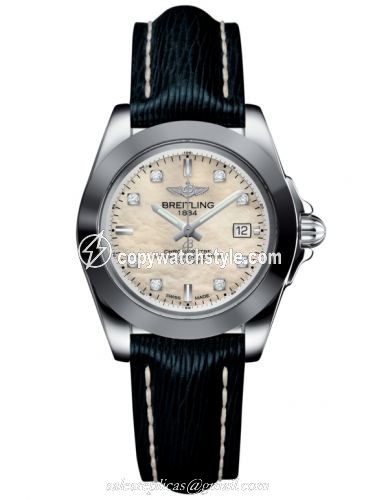 Breitling Galactic 32 Sleek Edition Stainless Steel / Pearl Diamond / Sahara W7133012/A801/210X/A14BA.1 Breitling Galactic 32 Sleek Edition Stainless Steel / Pearl Diamond / Sahara W7133012/A801/210X/A14BA.1
