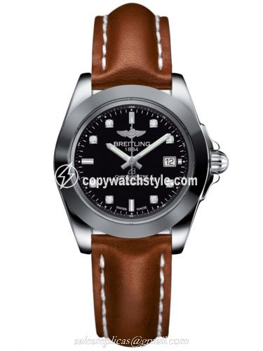 Breitling Galactic 32 Sleek Edition Stainless Steel / Trophy Black Diamond / Calf W7133012/BF63/406X/A14BA.1 Breitling Galactic 32 Sleek Edition Stainless Steel / Trophy Black Diamond / Calf W7133012/BF63/406X/A14BA.1