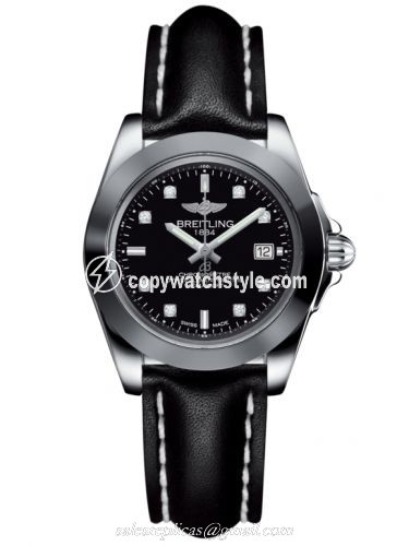 Breitling Galactic 32 Sleek Edition Stainless Steel / Trophy Black Diamond / Calf W7133012/BF63/408X/A14BA.1 Breitling Galactic 32 Sleek Edition Stainless Steel / Trophy Black Diamond / Calf W7133012/BF63/408X/A14BA.1