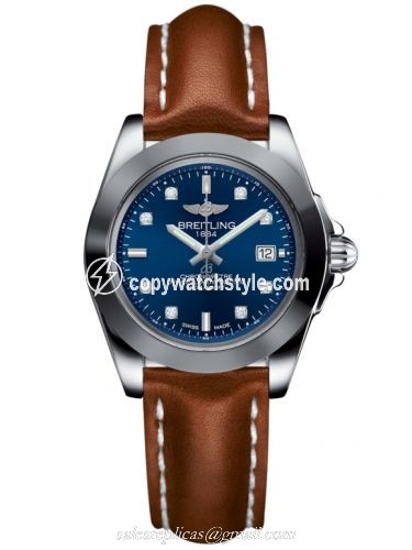 Breitling Galactic 32 Sleek Edition Stainless Steel / Horizon Blue Diamond / Calf W7133012/C966/406X/A14BA.1 Breitling Galactic 32 Sleek Edition Stainless Steel / Horizon Blue Diamond / Calf W7133012/C966/406X/A14BA.1