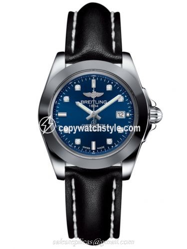 Breitling Galactic 32 Sleek Edition Stainless Steel / Horizon Blue Diamond / Calf W7133012/C966/408X/A14BA.1 Breitling Galactic 32 Sleek Edition Stainless Steel / Horizon Blue Diamond / Calf W7133012/C966/408X/A14BA.1