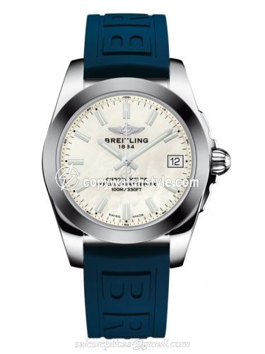 Breitling Galactic 36 Stainless Steel / SleekT / Pearl / Rubber W7433012.A779.238S Breitling Galactic 36 Stainless Steel / SleekT / Pearl / Rubber W7433012.A779.238S