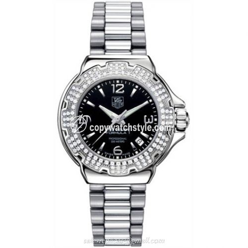 TAG Heuer Formula 1 Quartz 37 Stainless Steel / Diamond / Black / Bracelet WAC1214.BA0852 TAG Heuer Formula 1 Quartz 37 Stainless Steel / Diamond / Black / Bracelet WAC1214.BA0852