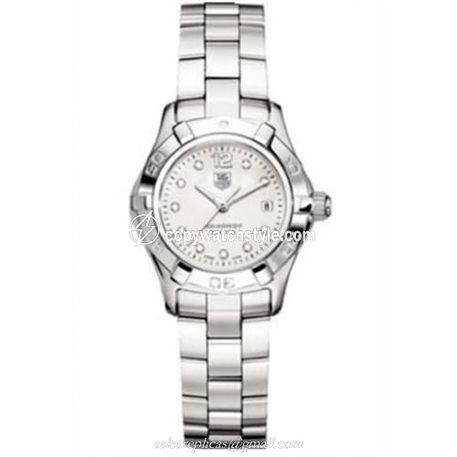 TAG Heuer Aquaracer 300M Quartz 27 Stainless Steel / MOP - Diamond / Bracelet WAF1415.BA0824