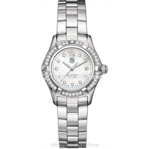 TAG Heuer Aquaracer 300M Quartz 27 Stainless Steel / Diamond / MOP - Diamond / Bracelet WAF1416.BA0824