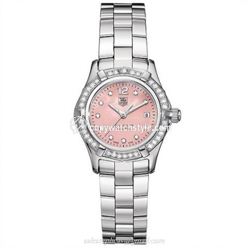 TAG Heuer Aquaracer 300M Quartz 27 Stainless Steel / Diamond / MOP - Diamond / Bracelet WAF141B.BA0813
