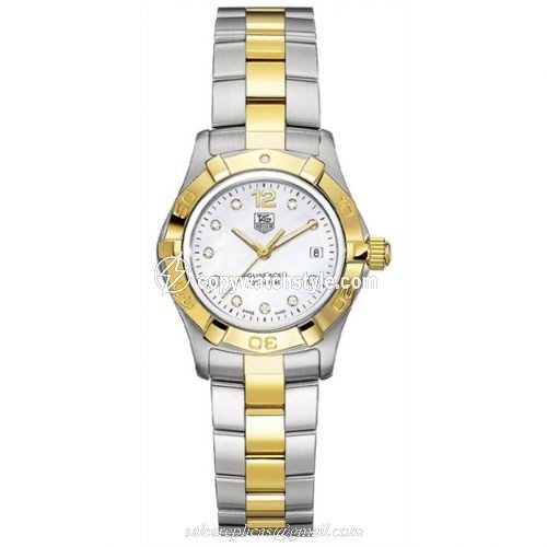 TAG Heuer Aquaracer 300M Quartz 27 Stainless Steel / Yellow Gold / MOP - Diamond / Bracelet WAF1425.BA0825 TAG Heuer Aquaracer 300M Quartz 27 Stainless Steel / Yellow Gold / MOP - Diamond / Bracelet WAF1425.BA0825