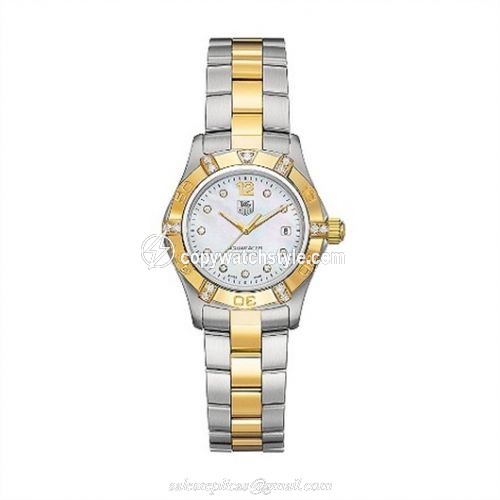 TAG Heuer Aquaracer 300M Quartz 27 Stainless Steel / Yellow Gold / MOP -Diamond / Bracelet WAF1451.BB0814 TAG Heuer Aquaracer 300M Quartz 27 Stainless Steel / Yellow Gold / MOP -Diamond / Bracelet WAF1451.BB0814