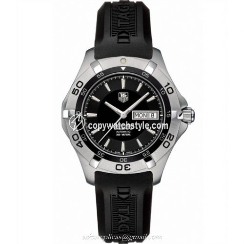TAG Heuer Aquaracer 300M Calibre 5 Day-Date 41 Stainless Steel / Black / Rubber WAF2010.FT8010 TAG Heuer Aquaracer 300M Calibre 5 Day-Date 41 Stainless Steel / Black / Rubber WAF2010.FT8010