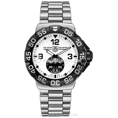 TAG Heuer Formula 1 Big Date 44 Stainless Steel / White / Bracelet WAH1011.BA0854 TAG Heuer Formula 1 Big Date 44 Stainless Steel / White / Bracelet WAH1011.BA0854