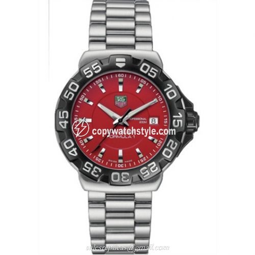 TAG Heuer Formula 1 Quartz 41 Stainless Steel / Red / Bracelet WAH1112.BA0850