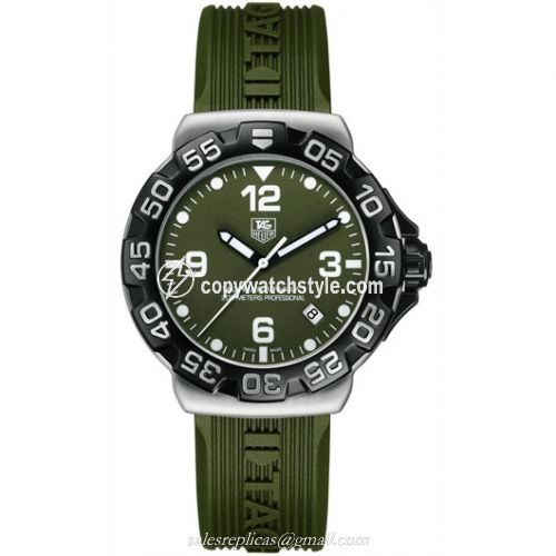 TAG Heuer Formula 1 Quartz 41 Stainless Steel / Green / Rubber WAH1113.FT6025 TAG Heuer Formula 1 Quartz 41 Stainless Steel / Green / Rubber WAH1113.FT6025