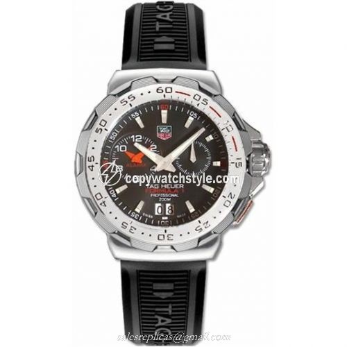 TAG Heuer Formula 1 Alarm 41 Stainless Steel / Black / Rubber WAH111C.BT0714 TAG Heuer Formula 1 Alarm 41 Stainless Steel / Black / Rubber WAH111C.BT0714