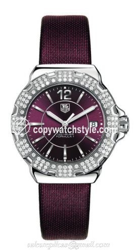 TAG Heuer Formula 1 Quartz 37 Stainless Steel / Diamond / Purple / Fabric WAH121B.FC6223 TAG Heuer Formula 1 Quartz 37 Stainless Steel / Diamond / Purple / Fabric WAH121B.FC6223