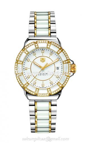 TAG Heuer Formula 1 Quartz 37 Stainless Steel / Yellow Gold PVD / Diamond / White / Bracelet WAH1221.BB0865 TAG Heuer Formula 1 Quartz 37 Stainless Steel / Yellow Gold PVD / Diamond / White / Bracelet WAH1221.BB0865