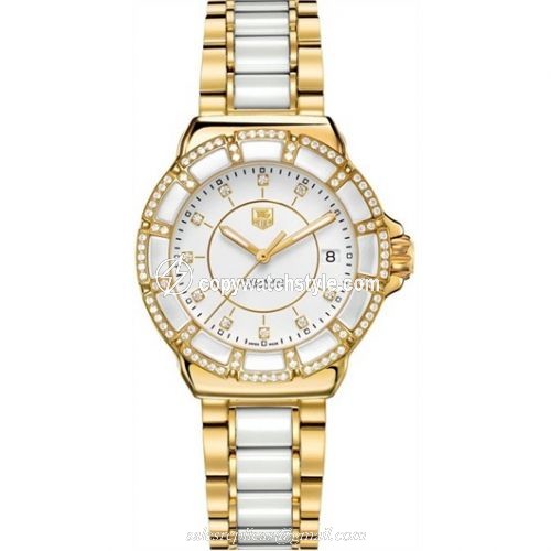 TAG Heuer Formula 1 Quartz 37 Yellow Gold PVD / Diamond / White / Bracelet WAH1222.BB0866