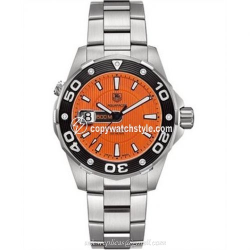 TAG Heuer Aquaracer 500M Quartz 43 Stainless Steel / Orange / Bracelet WAJ1113.BA0870 TAG Heuer Aquaracer 500M Quartz 43 Stainless Steel / Orange / Bracelet WAJ1113.BA0870