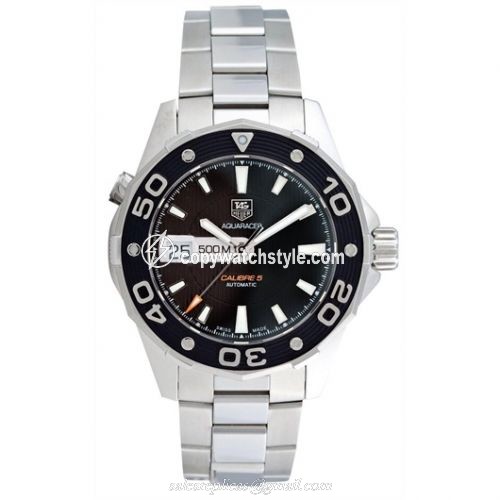 TAG Heuer Aquaracer 500M Calibre 5 43 Stainless Steel / Black / Bracelet WAJ2114.BA0871 TAG Heuer Aquaracer 500M Calibre 5 43 Stainless Steel / Black / Bracelet WAJ2114.BA0871