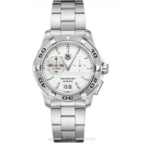 TAG Heuer Aquaracer 300M Alarm 41 Stainless Steel / Silver / Bracelet WAP111Y.BA0831