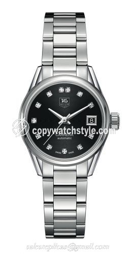 TAG Heuer Carrera Calibre 9 28 Stainless Steel / Black - Diamond / Bracelet WAR2413.BA0770 TAG Heuer Carrera Calibre 9 28 Stainless Steel / Black - Diamond / Bracelet WAR2413.BA0770