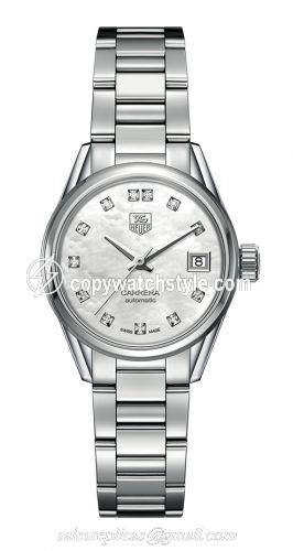 TAG Heuer Carrera Calibre 9 28 Stainless Steel / MOP - Diamond / Bracelet WAR2414.BA0770