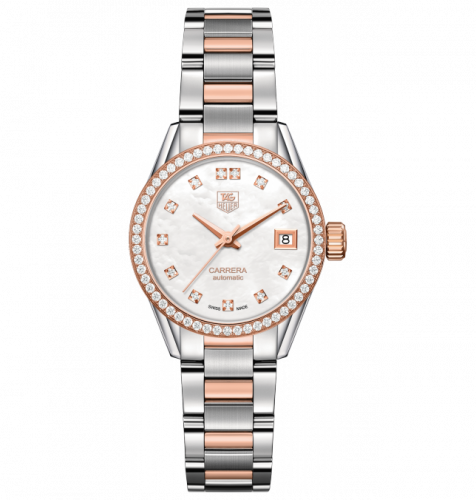 TAG Heuer Carrera Calibre 9 28 Stainless Steel / Rose Gold / Diamond / MOP - Diamond / Bracelet WAR2453.BD0777 TAG Heuer Carrera Calibre 9 28 Stainless Steel / Rose Gold / Diamond / MOP - Diamond / Bracelet WAR2453.BD0777