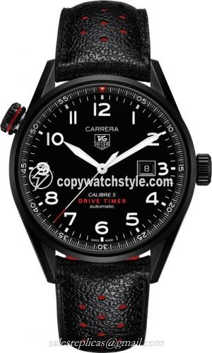 TAG Heuer Carrera Calibre 5 Drive Timer 43 Titanium PVD / Black WAR2A80.FC6337 TAG Heuer Carrera Calibre 5 Drive Timer 43 Titanium PVD / Black WAR2A80.FC6337