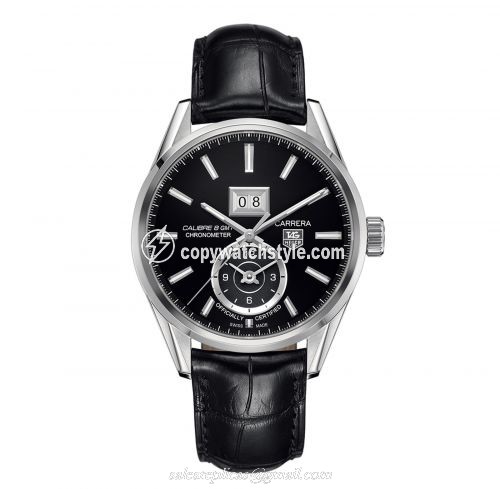 TAG Heuer Carrera Calibre 8 41 Stainless Steel / Black / Alligator WAR5010.FC6266
