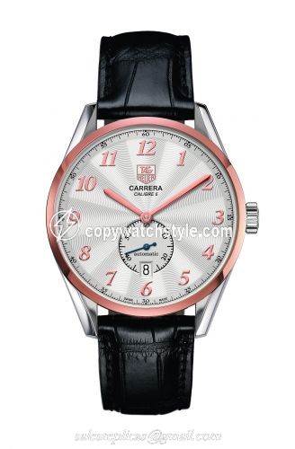 TAG Heuer Carrera Calibre 6 39 Heritage Stainless Steel / Rose Gold / Silver / Alligator WAS2151.FC6180 TAG Heuer Carrera Calibre 6 39 Heritage Stainless Steel / Rose Gold / Silver / Alligator WAS2151.FC6180