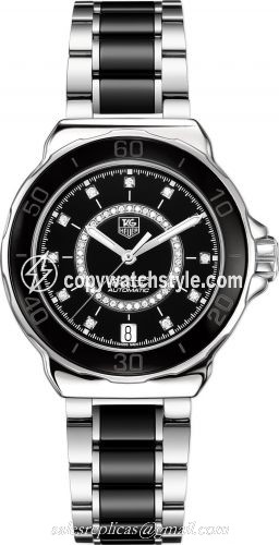 TAG Heuer Formula 1 Calibre 5 37 Stainless Steel / Black - Diamond / Bracelet WAU2210.BA0859
