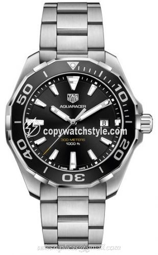 TAG Heuer Aquaracer 300M Quartz 43 Stainless Steel / Black / Bracelet WAY101A.BA0746 TAG Heuer Aquaracer 300M Quartz 43 Stainless Steel / Black / Bracelet WAY101A.BA0746