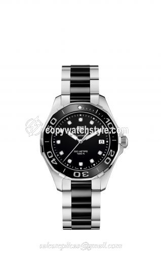 TAG Heuer Aquaracer 300M Quartz 35 Stainless Steel / Black - Diamond / Bracelet WAY131C.BA0913 TAG Heuer Aquaracer 300M Quartz 35 Stainless Steel / Black - Diamond / Bracelet WAY131C.BA0913