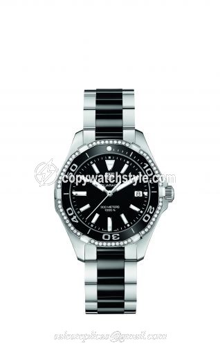 TAG Heuer Aquaracer 300M Quartz 35 Stainless Steel / Diamond / Black / Bracelet WAY131G.BA0913 TAG Heuer Aquaracer 300M Quartz 35 Stainless Steel / Diamond / Black / Bracelet WAY131G.BA0913