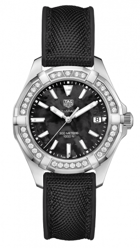 TAG Heuer Aquaracer 300M Quartz 35 Stainless Steel / Diamond / Black MOP / Nylon WAY131P.FT6092