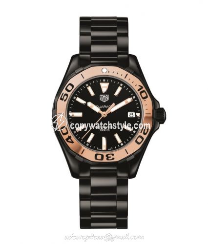 TAG Heuer Aquaracer 300M Quartz 35 Ceramic / Rose Gold / Black / Bracelet WAY1355.BH0716 TAG Heuer Aquaracer 300M Quartz 35 Ceramic / Rose Gold / Black / Bracelet WAY1355.BH0716