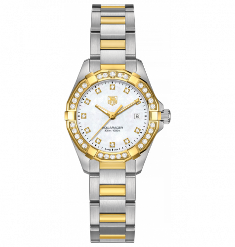TAG Heuer Aquaracer 300M Quartz 27 Stainless Steel / Yellow Gold / Diamond / MOP - Diamond / Bracelet WAY1453.BD0922 TAG Heuer Aquaracer 300M Quartz 27 Stainless Steel / Yellow Gold / Diamond / MOP - Diamond / Bracelet WAY1453.BD0922