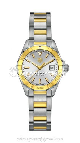 TAG Heuer Aquaracer 300M Quartz 27 Stainless Steel / Yellow Gold / Silver / Bracelet WAY1455.BD0922 TAG Heuer Aquaracer 300M Quartz 27 Stainless Steel / Yellow Gold / Silver / Bracelet WAY1455.BD0922