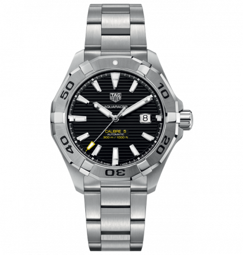 TAG Heuer Aquaracer 300M Calibre 5 41 Stainless Steel / Black / Steel WAY2010.BA0927 TAG Heuer Aquaracer 300M Calibre 5 41 Stainless Steel / Black / Steel WAY2010.BA0927