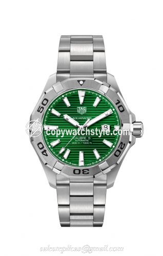 TAG Heuer Aquaracer 300M Calibre 5 43 Stainless Steel / Green / Bracelet WAY2015.BA0927