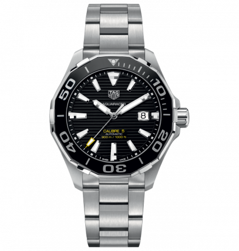 TAG Heuer Aquaracer 300M Calibre 5 41 Stainless Steel / Black / Steel WAY201A.BA0927 TAG Heuer Aquaracer 300M Calibre 5 41 Stainless Steel / Black / Steel WAY201A.BA0927