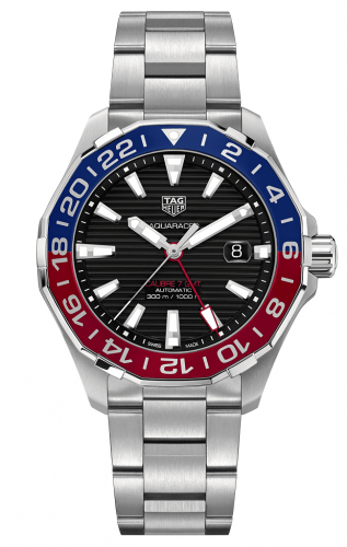 TAG Heuer Aquaracer 300M Calibre 7 GMT Stainless Steel / Black / Bracelet WAY201F.BA0927 TAG Heuer Aquaracer 300M Calibre 7 GMT Stainless Steel / Black / Bracelet WAY201F.BA0927