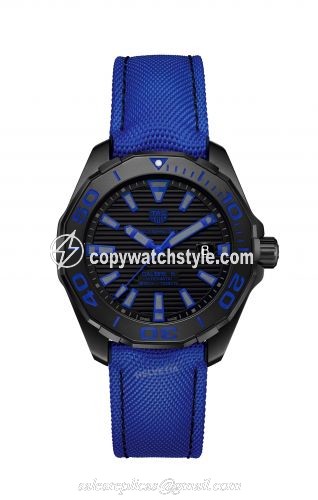 TAG Heuer Aquaracer 300M Calibre 5 41 Titanium PVD / Black - Blue / Nylon WAY208B.FC6382 TAG Heuer Aquaracer 300M Calibre 5 41 Titanium PVD / Black - Blue / Nylon WAY208B.FC6382