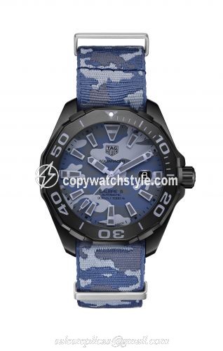 TAG Heuer Aquaracer 300M Calibre 5 43 Titanium PVD / Arctic Camo / NATO WAY208D.FC8221 TAG Heuer Aquaracer 300M Calibre 5 43 Titanium PVD / Arctic Camo / NATO WAY208D.FC8221