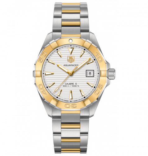 TAG Heuer Aquaracer 300M Calibre 5 40.5 Stainless Steel / Yellow Gold / Silver / Bracelet WAY2151.BD0912 TAG Heuer Aquaracer 300M Calibre 5 40.5 Stainless Steel / Yellow Gold / Silver / Bracelet WAY2151.BD0912
